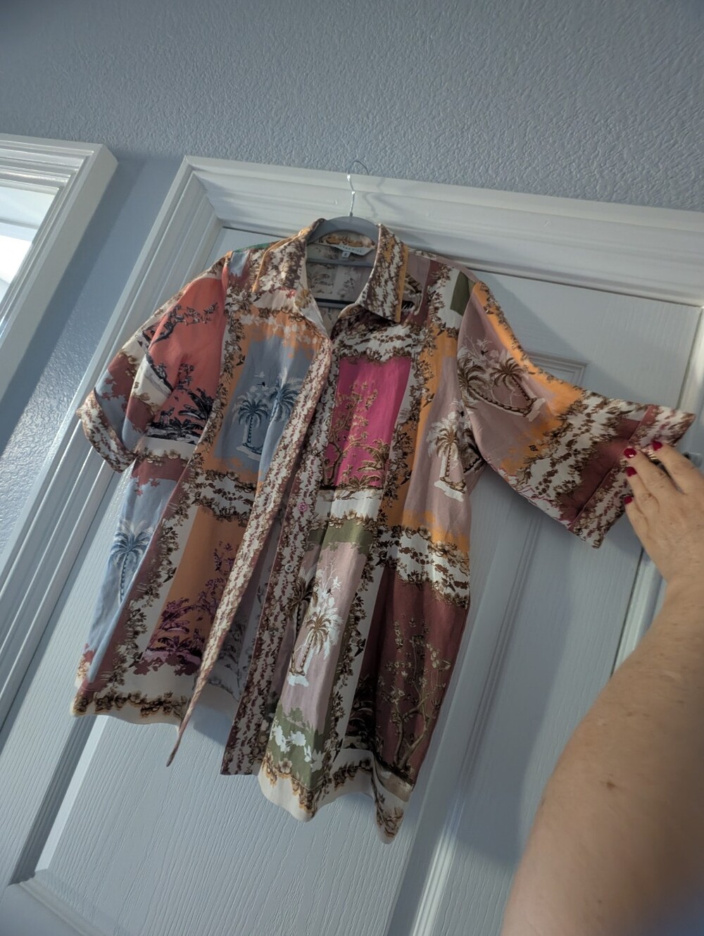 Ranna Gill Tropical Print Linen Blouse - Picture 10 of 11